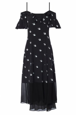 Long dress with swallow motif, zdjęcie 1 Long dress with swallow motif od McQ Alexander McQueen
